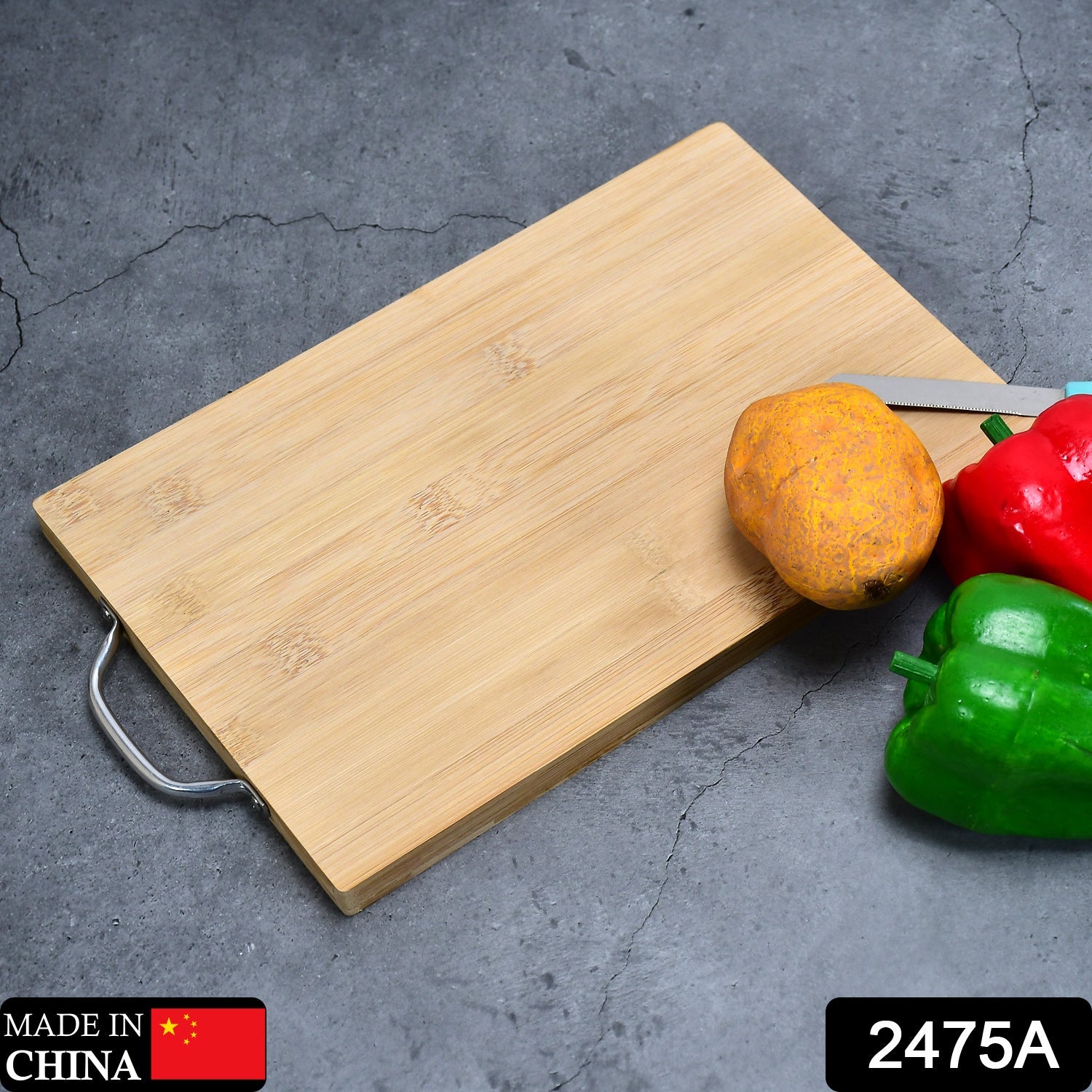 2475A Thick Wooden Bamboo Kitchen Chopping Cutting Slicing Board with Holder for Fruits Vegetables Meat DeoDap 2475A Thick Wooden Bamboo Kitchen Chopping Cutting Slicing Board with Holder for Fruits Vegetables Meat DeoDap